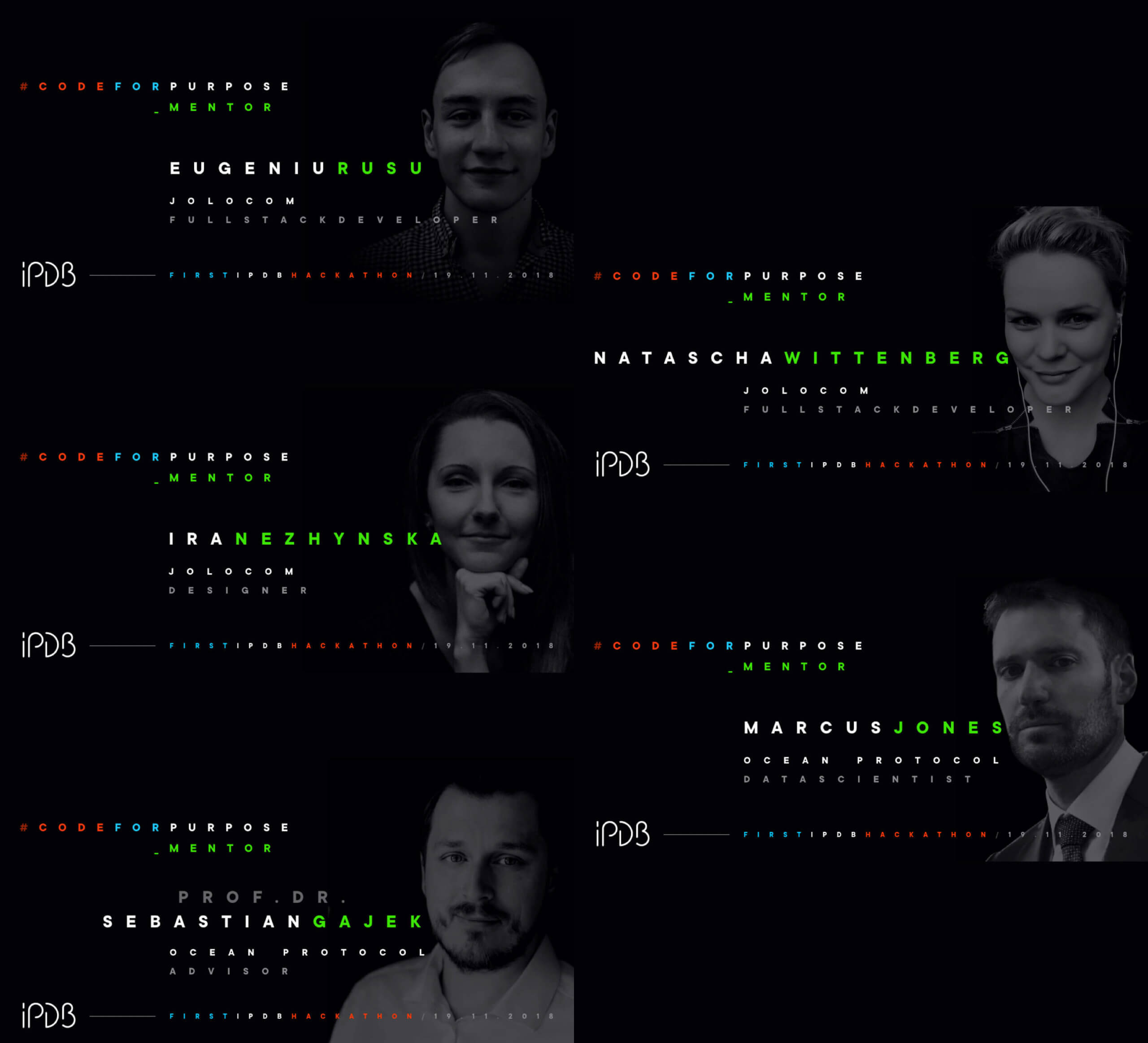 IPDB hackathon brand identity mentors announcements