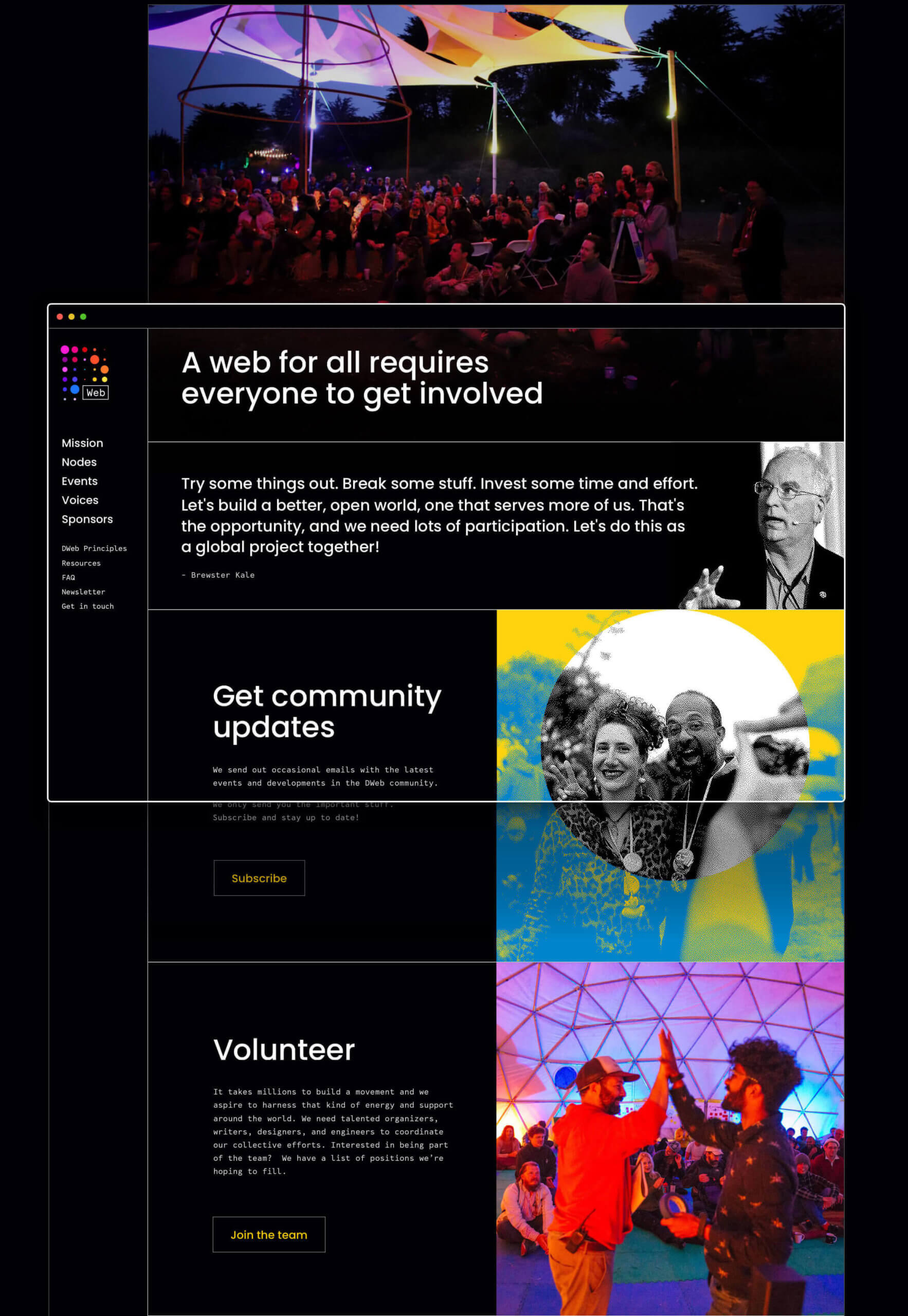 DWeb design Nezhynska get involved