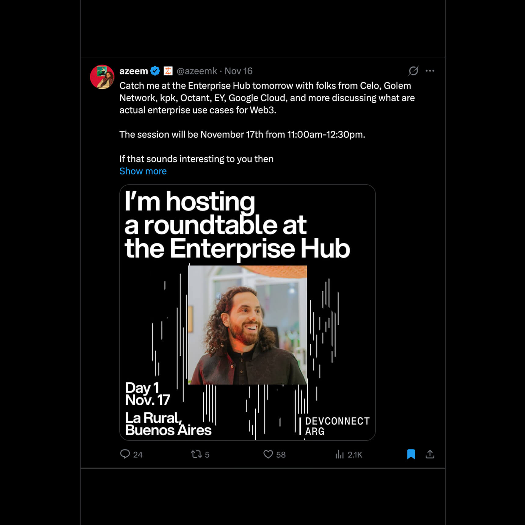 Devconnect_Enterprise_Hub_ID_Ira_Nezhynska_azeem-tweet Devconnect_Enterprise_Hub_ID_Ira_Nezhynska_azeem-tweet